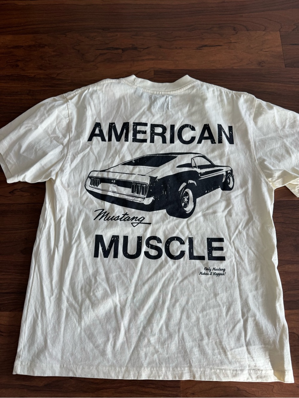 PacSun White 'American Muscle' Mustang Graphic Tee